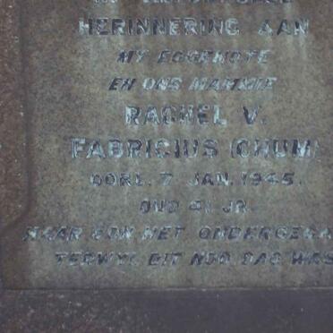 FABRICIUS Rachel V. -1945