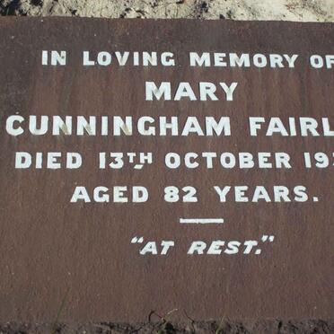FAIRLIE  Mary Cunningham  -1937 