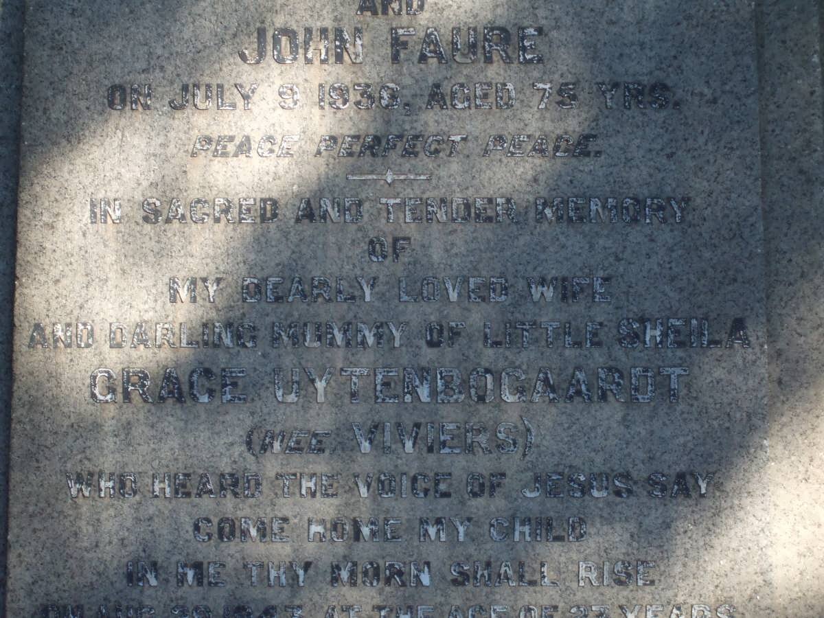 UYTENBOGAARDT Grace nee VIVIERS -1934