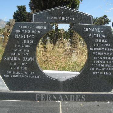 FERNANDES Narcizo 1909-1993 &amp; Sandra Dawn 1952-2006 :: FERNANDES Armando Almeida 1947-1994