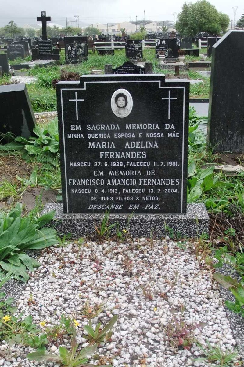 FERNANDES Francisco Amancio 1913-2004 &amp; Maria Adelina 1928-1981