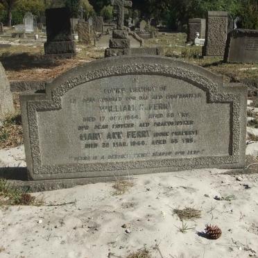 FERRY William H. -1944 &amp; Mary Ann CRAMENT -1946