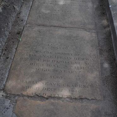 FELL ? :: ? Maria Ann nee FELL :: FELL ? John :: CLARENCE Maria Anne Iresin nee HEWSON -1841 :: CLARENCE Maria Neave -1846.