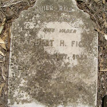 FICK Lambert H. -1928