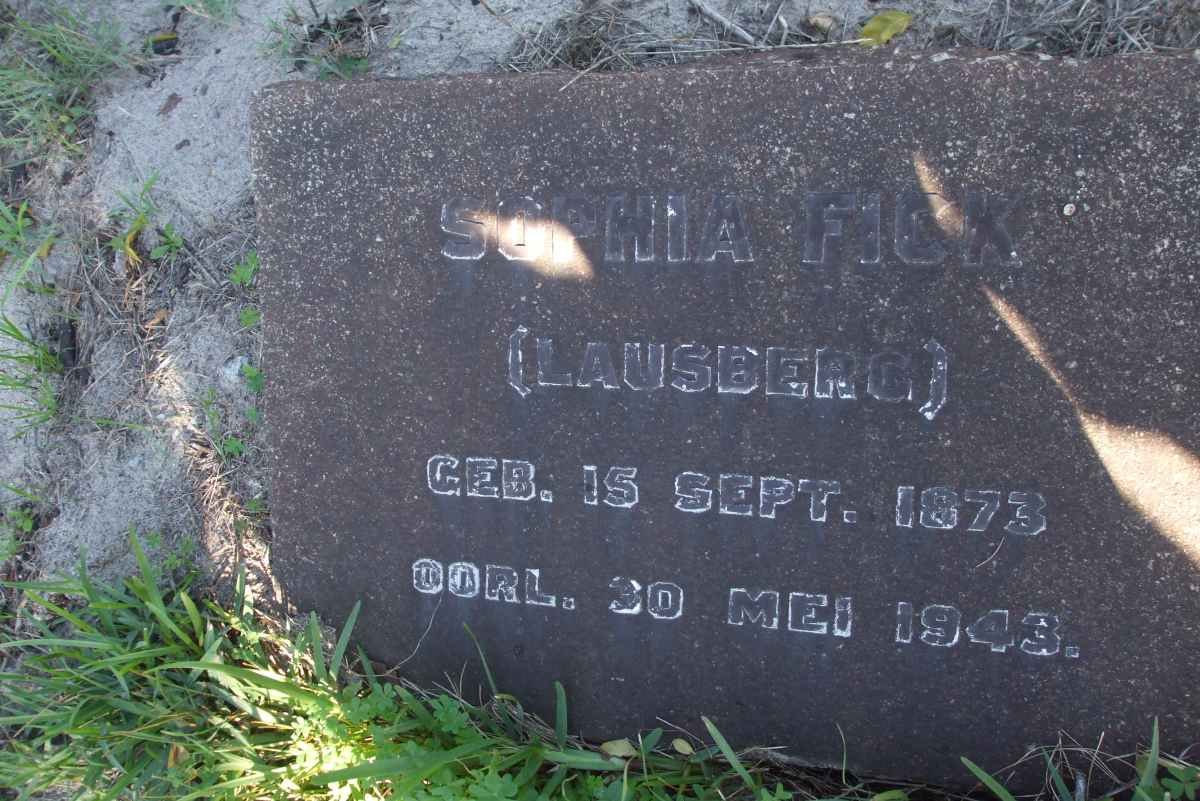 FICK Sophia nee LAUSBERG 1873-1943