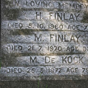 FINLAY H. -1960 :: FINLAY M. -1970 :: DE KOCK M. -1972