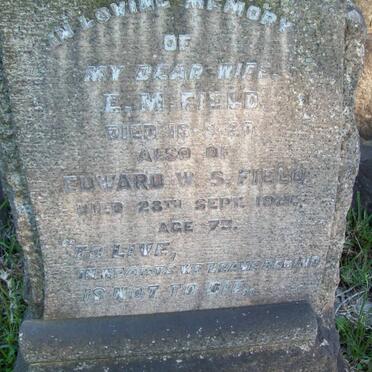 FIELD Edward W.S. -1921 &amp; E.M. -1920