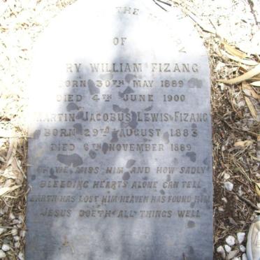 FIZANG Henry William 1889-1900 :: FIZANG Martin Jacobus Lewis 1883-1889