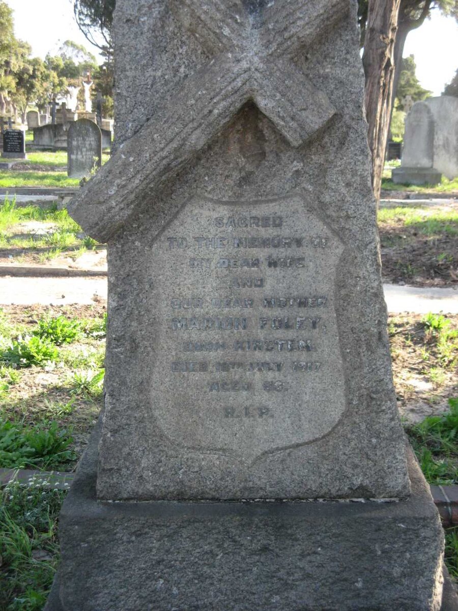 FOLEY Marion nee KIRSTEN -1917