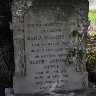 FOURIE Ockert Johannes 1881-1961 &amp; Maria Magaretha 1880-1950