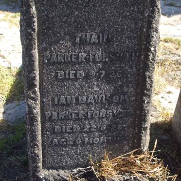 FORSYTH Thain, PARKER -192? :: PARKER-FORSYTH Ian Davison -1928