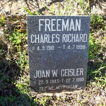 FREEMAN Charles Richard 1910-1998 :: GEISLER Joan W. 1945-1999