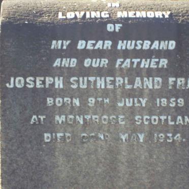 FRASER Joseph Sutherland  1859-1934