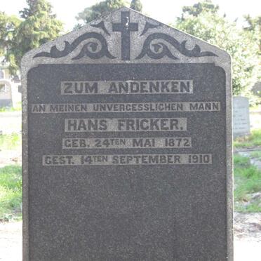 FRICKER Hans 1872-1910