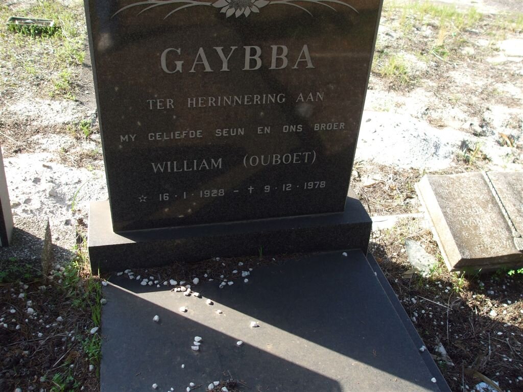 GAYBBA William 1928-1978