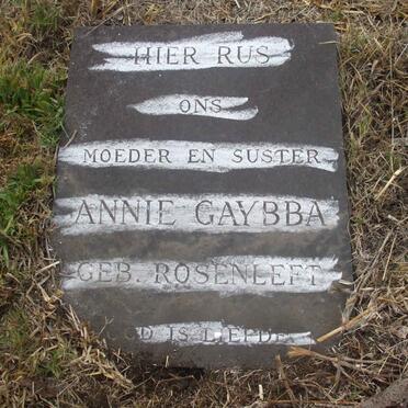 GAYBBA Annie nee ROSENLEFT