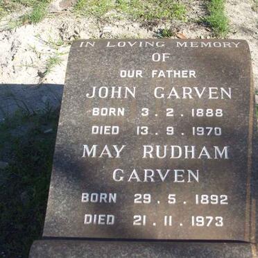 GARVEN John 1888-1970 &amp; May Rudham 1892-1973