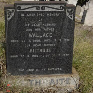 GARTHWAITE Wallace 1905-1971 &amp; Hiltrude 1905-1972