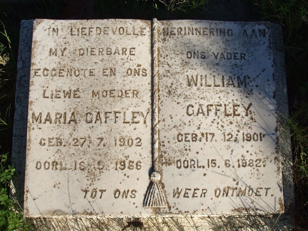 GAFFLEY William 1901-1982 &amp; Maria 1902-1966