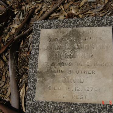 GERSTNER Johanna Christina 1880-1969 :: GERSTNER -1970