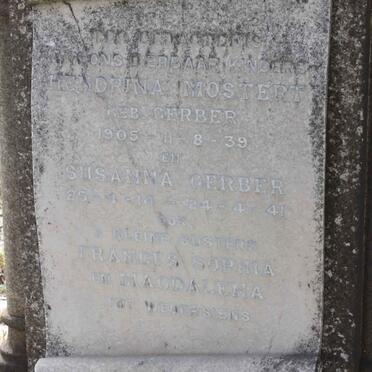 GERBER Susanna 1914-1941 :: MOSTERT Hendrina nee GERBER 1905-1939 :: GERBER Frances Sophia :: GERBER Magdalena