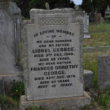 GEORGE Lionel -1949 &amp; Frances Dorothy -1976