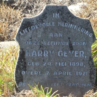 GEYER Harry 1898-1921