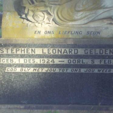 GELDENHUYS Stephen Leonard 1924-1942