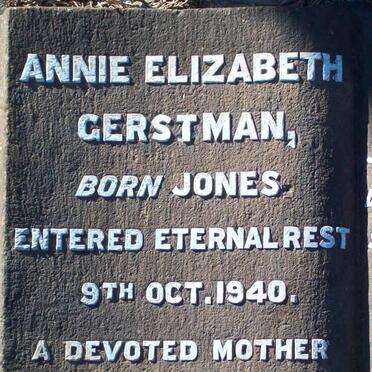 GERSTMAN Annie Elizabeth nee JONES  -1940