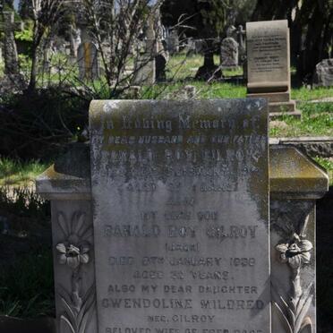 GILROY Ranald Roy -1914 :: GILROY Ranald Roy -1938 :: PAGE Gwendoline Mildred nee GILROY -1960