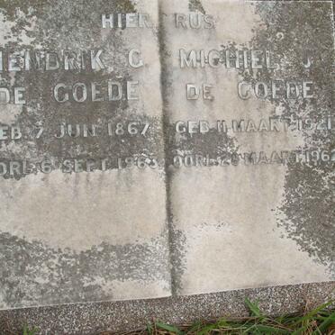 GOEDE Hendrik G., de 1867-1963 :: GOEDE Michiel J., de 1921-1962