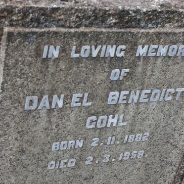 GOHL Daniel Benedict 1882-1958
