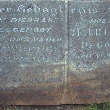 GOEDE Lawrence Johannes, de -1961 &amp; M.J.H. -1964