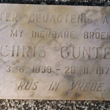 GUNTER Chris 1939-1976