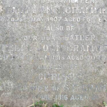 GRAMMER Felix John -1916 &amp; Emma Ann -1907 :: GRAMMER Chrissie -1916
