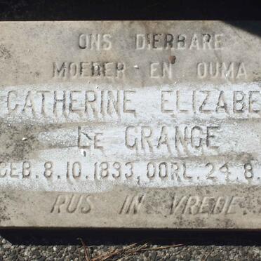 GRANGE Catherine Elizabeth, le 1893-1981