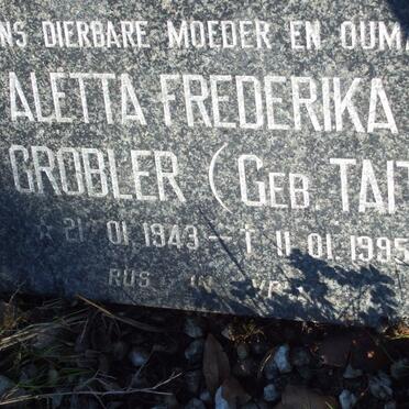 GROBLER Aletta Frederika nee TAIT 1943-1995