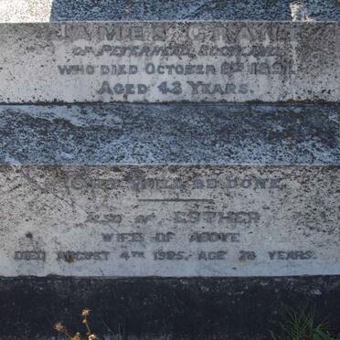 GRANT James -1891 &amp; Esther -1925