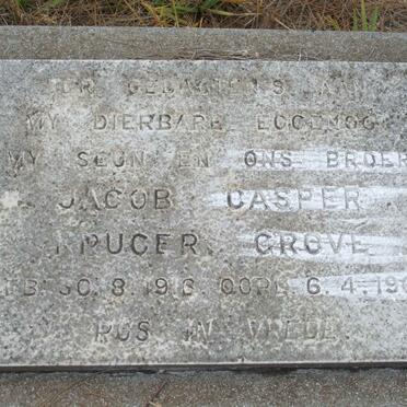 GROVE Jacob Casper ? 1916-1962