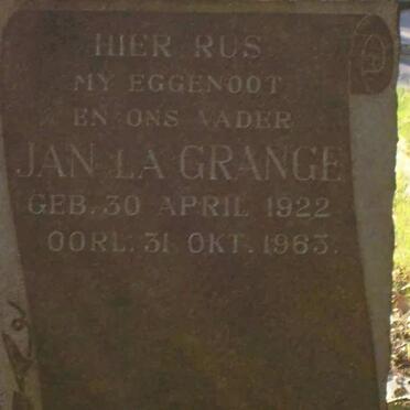 GRANGE Jan, la 1922-1963