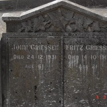 GRIESSEN John -1931 :: GRIESSEN Fritz -1918