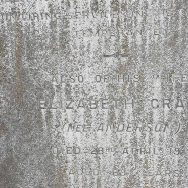 GRAY Elizabeth nee ANDERSON -1912