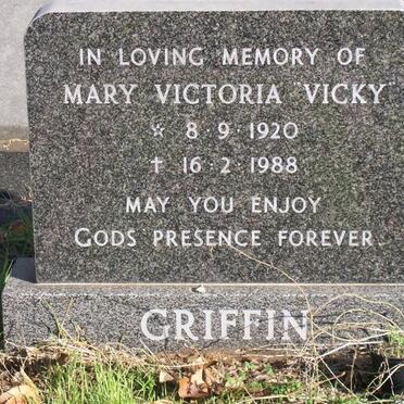 GRIFFIN Mary Victoria 1920-1988