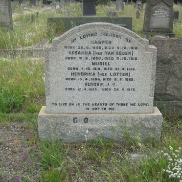 GROENEWALD Casper 1856-1918 &amp; Susanna VAN EEDEN 1850-1919