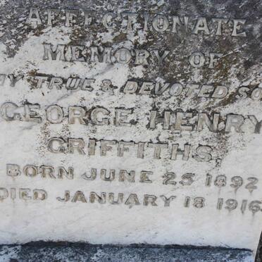 GRIFFITHS George Henry 1892-1916