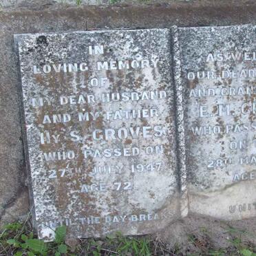 GROVES Hy S. -1947 &amp; E.M. -1955