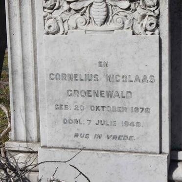 GROENEWALD Cornelius Nicolaas 1878-1948 &amp; Catharina LE ROUX -1937 :: GROENEWALD Cornelis -1916 
