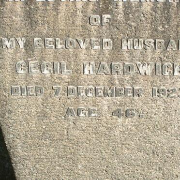 HARDWICK Cecil -1923