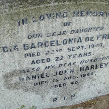 HARLEY Daniel John -1950 :: FREITAS Lydia Barcelonia, de -1947