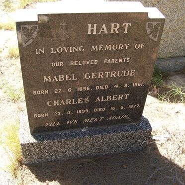 HART Charles Albert 1899-1977 &amp; Mabel Gertrude 1896-1961